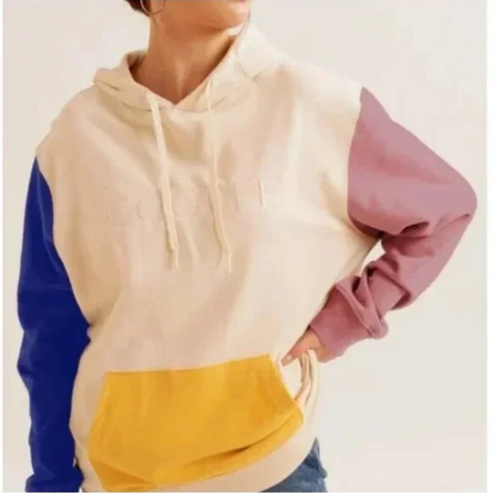 Goodee x Kotn Unisex Color Block Embroidered Logo Egyptian Cotton Hoodie